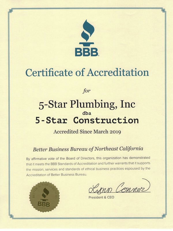 5 Star Plumbing | Sacramento Plumber Service