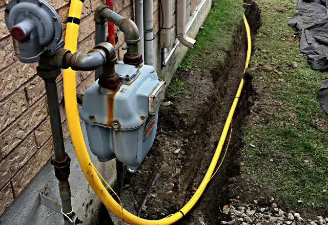 Residential gas line installation: compliance with safety standards