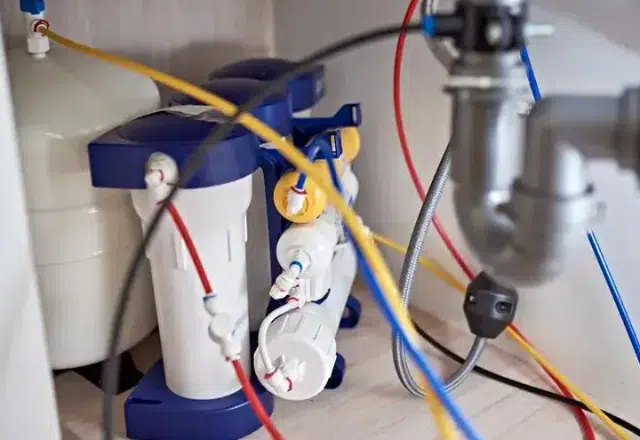 Efficient installation of reverse osmosis unit for safe drinking water.