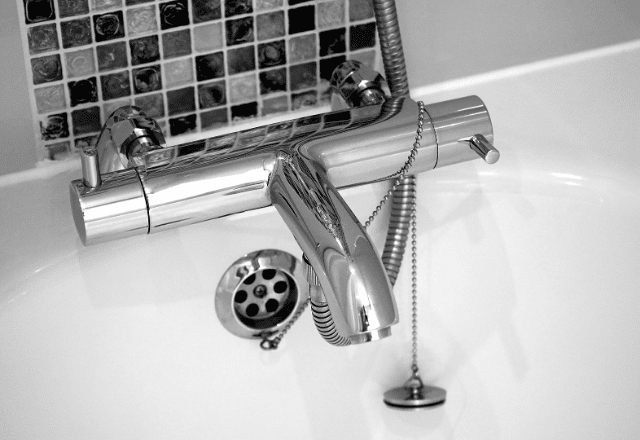 Elegant bathroom tap with detachable shower head, a common fixture installation by expert plumbers in the Sacramento area