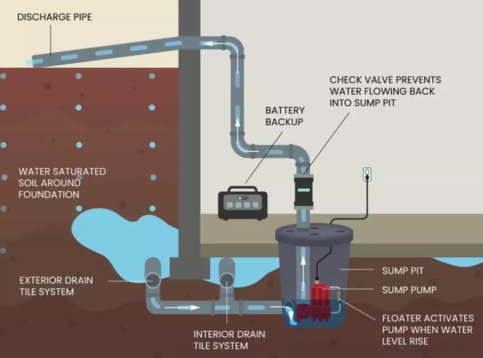 Sump pump configuration