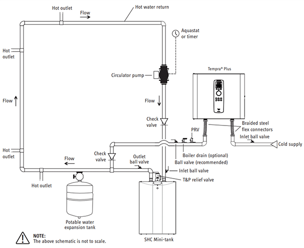 electric tankless water heater installation diagram